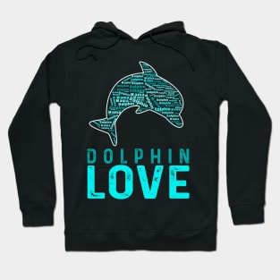 Dolphin Love Text Hoodie